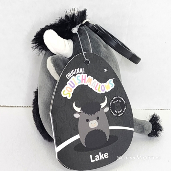 🖤 LAKE 🐃 Black Bull Select Series Clip Original Squishmallow ☆ NWT ☆ - Picture 3 of 9